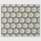 白いカラユリのカスタマイズ可能な背景 ラッピングペーパー (フラット)