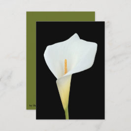 白いカラユリの花の裏庭の庭の写真 カード