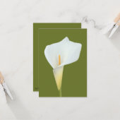 白いカラユリの花の裏庭の庭の写真 カード (正面/裏面インサイチュ)