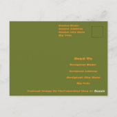 白いカラユリの花の裏庭の庭の写真 ポストカード (裏面)