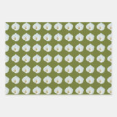 白いカラユリの花の裏庭の庭の写真 ラッピングペーパーシート (正面)