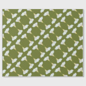 白いカラユリの花の裏庭の庭の写真 ラッピングペーパー (フラット)