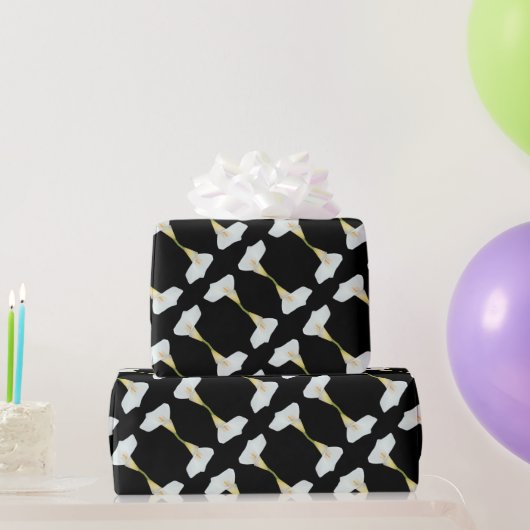 白いカラユリの花の裏庭の庭の写真 ラッピングペーパー (パーティーギフト)