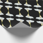 白いカラユリの花の裏庭の庭の写真 ラッピングペーパー (角)