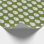 白いカラユリの花の裏庭の庭の写真 ラッピングペーパー (角)