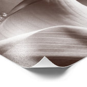 白いカラユリの花の黒い背景 フォトプリント (角)