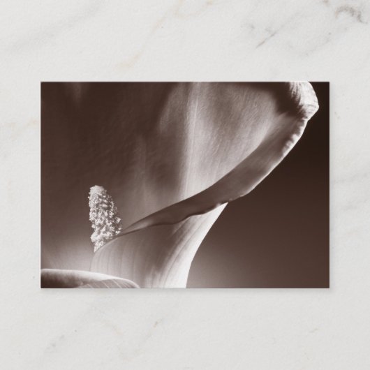 白いカラリリーフラワーブラック 名刺 (正面)