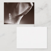 白いカラリリーフラワーブラック 名刺 (正面/裏面)