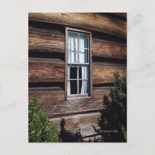 白いカーテン ポストカード (正面)