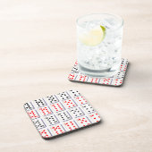 白いカードのパック コースター (右側)