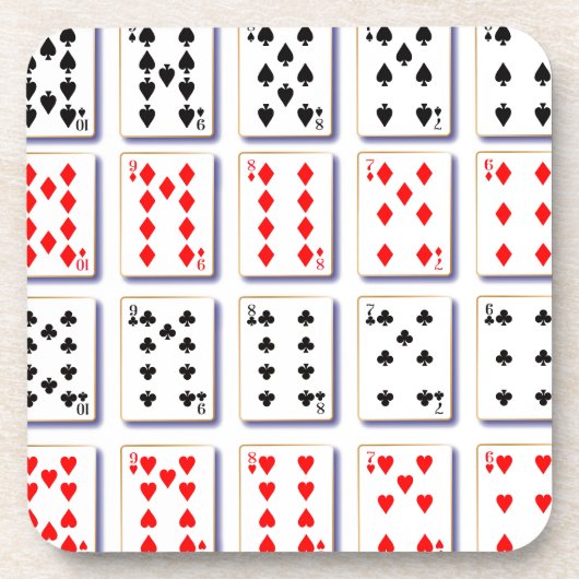 白いカードのパック コースター (正面)