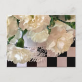 白いカーネーションのはがき シーズンポストカード (正面)
