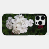 白いカーネーションの花 iPhoneケース (裏面横)
