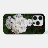 白いカーネーションの花 iPhoneケース (裏面横)