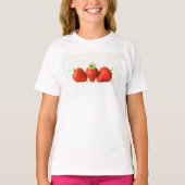 白いガクnmの上の3つのイチゴ tシャツ (正面)