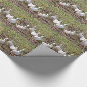 白いガチョウ ラッピングペーパー (角)