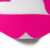 白いガラスのハートタイル張りカスタマイズ ポスター (角)