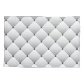 白いガーリーキルテッドスクエアパターン 枕カバー (裏面)