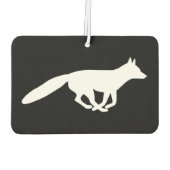 白いキツネシルエット カーエアーフレッシュナー (裏面)