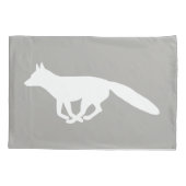 白いキツネシルエット 枕カバー (裏面)