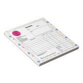 白いキューブカラフル会社のビジネス店舗請求書 ノートパッド (アングル)