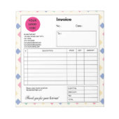 白いキューブカラフル会社のビジネス店舗請求書 ノートパッド (正面)