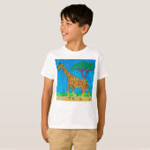 白いキリン - 男の子用ベーシックTシャツ Tシャツ (正面フル)
