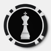 白いキングチェスの駒 ポーカーチップ (裏面)