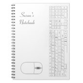 白いキーボードとマウスのノートブック ノートブック (正面)