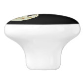 白いギターの黒の背景のノブ セラミックノブ (側面)