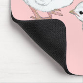 白いギニアキーン マウスパッド (コーナー)