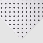 白いギフト用包装の黒い小さな点 薄葉紙 (詳細)