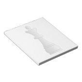 白いクイーンチェスの駒 ノートパッド (アングル)