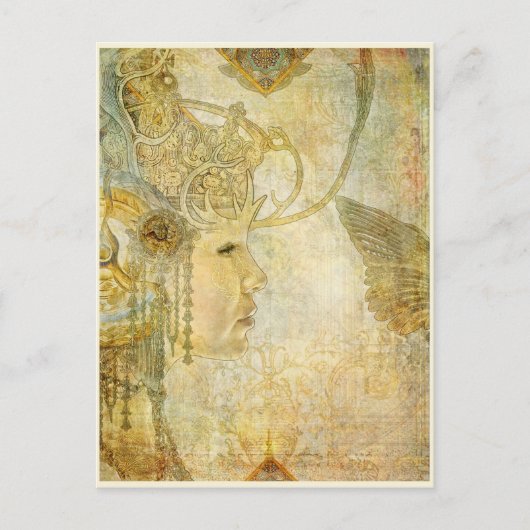 白いクイーン葉書 ポストカード (正面)