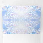 白いクジャクと咲く桜/ロマンチックな愛 三つ折りカード (内部最初)