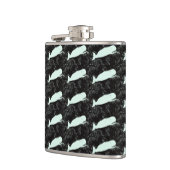 白いクジラの花を微笑む フラスク (左)