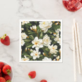 白いクチナシの花 スタンダードカクテルナプキン (インサイチュ)