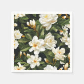 白いクチナシの花 スタンダードカクテルナプキン (正面)