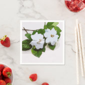白いクチナシの花 スタンダードカクテルナプキン (インサイチュ)