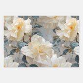 白いクチナシの花 ラッピングペーパーシート (正面3)