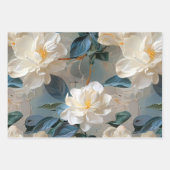 白いクチナシの花 ラッピングペーパーシート (正面2)