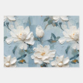 白いクチナシの花 ラッピングペーパーシート (正面)