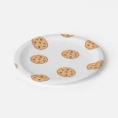 白いクッキー ペーパープレート (アングル)