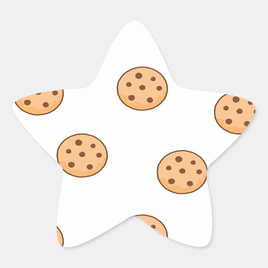 白いクッキー 星シール (正面)
