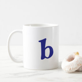 白いクラシックマグカップ B モノグラム コーヒーマグカップ