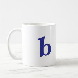 白いクラシックマグカップ B モノグラム コーヒーマグカップ