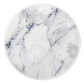 白いクラシック大理石のテクスチャ セラミックノブ (正面)