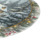 白いクリスマスだ カッティングボード (角)