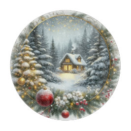 白いクリスマスだ カッティングボード