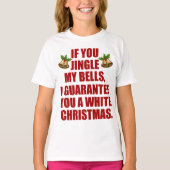 白いクリスマスに鈴を鳴らす Tシャツ (正面)